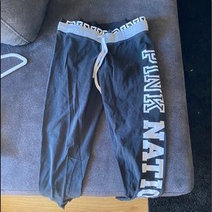 PINK sweatpants black